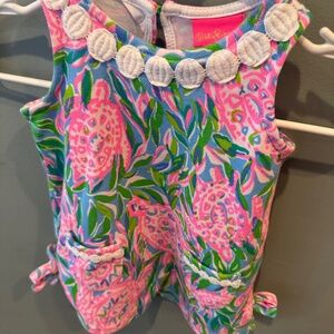 Lilly Pulitzer Pink Turtle 12-18M Dress